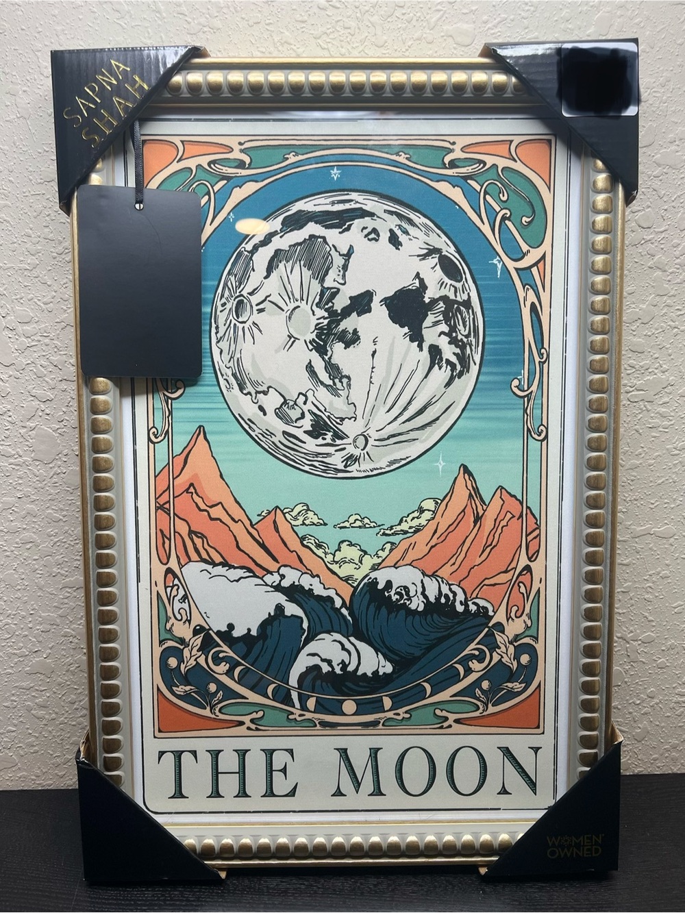 NEW Sapna Shah ‘The Moon’ Tarot Framed Wall Art Decor